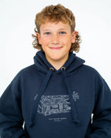 Boys Cabin Hoodie in Navy