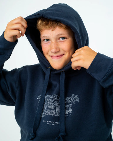 Boys Cabin Hoodie in Navy