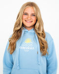 Girls Cornwall Hoodie in Powder Blue