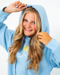 Girls Cornwall Hoodie in Powder Blue