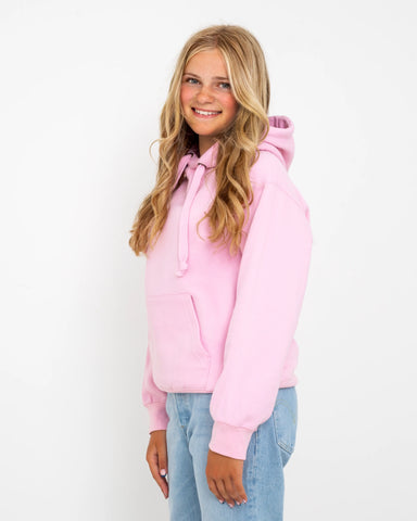 Girls Turtle Hoodie in Baby Pink