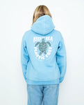 Girls Turtle Hoodie in Powder Blue