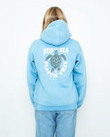 Girls Turtle Hoodie in Powder Blue