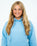 Girls Turtle Hoodie in Powder Blue