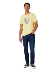 The Wrangler Mens Varsity T-Shirt in Pineapple Slice