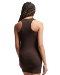 The Superdry Womens Code Logo Essential Dress in Brown