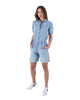 The Hurley Womens Oceancare Denim Overall in Light Denim