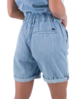 The Hurley Womens Oceancare Denim Overall in Light Denim