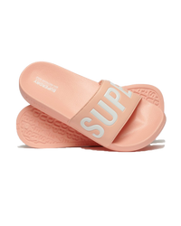 The Superdry Womens Core Vegan Pool Sliders in Pink Pesca