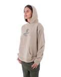 The Hurley Womens Fresh As A Daisy Pullover Hoodie in Trench Coat