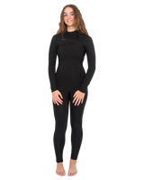 Comp 5/4mm Chest Zip Wetsuit in Black/Black