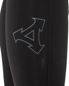 Comp 5/4mm Chest Zip Wetsuit in Black/Black