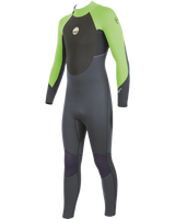 Boys Impact 3/2mm Back Zip Wetsuit (2022) in Lime