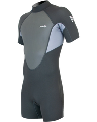 The Alder Mens Impact 3/2mm Shorty Wetsuit in Black & Deep Grey