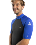 The Alder Mens Impact 3/2mm Shorty Wetsuit in Black & Royal Ash