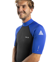 The Alder Mens Impact 3/2mm Shorty Wetsuit in Black & Royal Ash