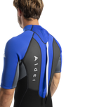 The Alder Mens Impact 3/2mm Shorty Wetsuit in Black & Royal Ash