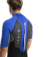 The Alder Mens Impact 3/2mm Shorty Wetsuit in Black & Royal Ash