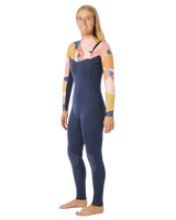 The Rip Curl Womens Dawn Patrol 4/3mm Chest Zip Wetsuit in Peach