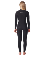 The Rip Curl Womens Womens Dawn Patrol 4/3mm Chest Zip Wetsuit in Black