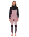 The Rip Curl Womens Womens Dawn Patrol 4/3mm Chest Zip Wetsuit in Black