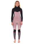 The Rip Curl Womens Womens Dawn Patrol 4/3mm Chest Zip Wetsuit in Black