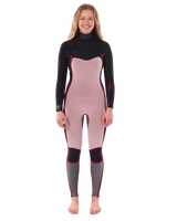 The Rip Curl Womens Womens Dawn Patrol 4/3mm Chest Zip Wetsuit in Black