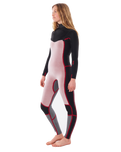 The Rip Curl Womens Womens Dawn Patrol 4/3mm Chest Zip Wetsuit in Black