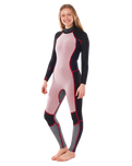 The Rip Curl Womens Dawn Patrol 4/3mm Back Zip Wetsuit (2020) in Black