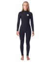 The Rip Curl Womens Dawn Patrol 3/2mm Back Zip Wetsuit in Black