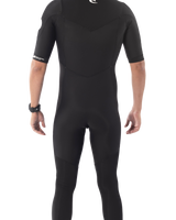 The Rip Curl Mens Dawn Patrol 2mm Chest Zip Wetsuit in Black