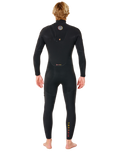 The Rip Curl Mens Flashbomb Heat Seeker 3/2mm Zip Free Wetsuit in Black