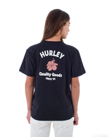 The Hurley Womens Organic Hibiscus T-Shirt in Black