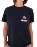 The Hurley Womens Organic Hibiscus T-Shirt in Black