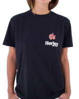 The Hurley Womens Organic Hibiscus T-Shirt in Black