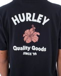 The Hurley Womens Organic Hibiscus T-Shirt in Black