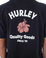 The Hurley Womens Organic Hibiscus T-Shirt in Black