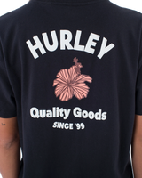 The Hurley Womens Organic Hibiscus T-Shirt in Black