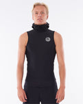 The Rip Curl Flash Bomb 0.5mm E6 Neoprene Hooded Vest in Black