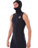 Flashbomb Hooded Polypro Thermal Rash Vest in Black