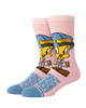 Womens Tweety Crew Socks in Pink