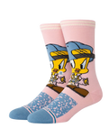 Womens Tweety Crew Socks in Pink