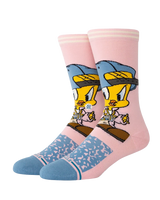 Womens Tweety Crew Socks in Pink