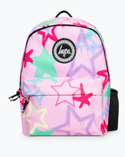 The Hype Graffiti Stars Badge Backpack in Pink