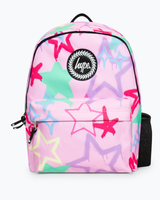 The Hype Graffiti Stars Badge Backpack in Pink