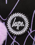 The Hype Glitter Scribble Heart Lunch Box in Black & Purple