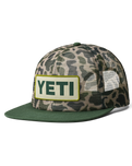 Woven Flat Brim Snapback Cap in Camo