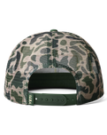 Woven Flat Brim Snapback Cap in Camo