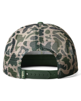 Woven Flat Brim Snapback Cap in Camo