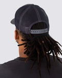 The Salt Water Seeker Mens Vibes Trucker in Charcoal